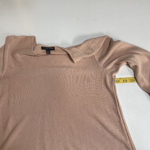 Eileen Fisher Lightweight Sweater Womens Petite Medium Peach Tencel Silk Blend - Picture 11 of 12